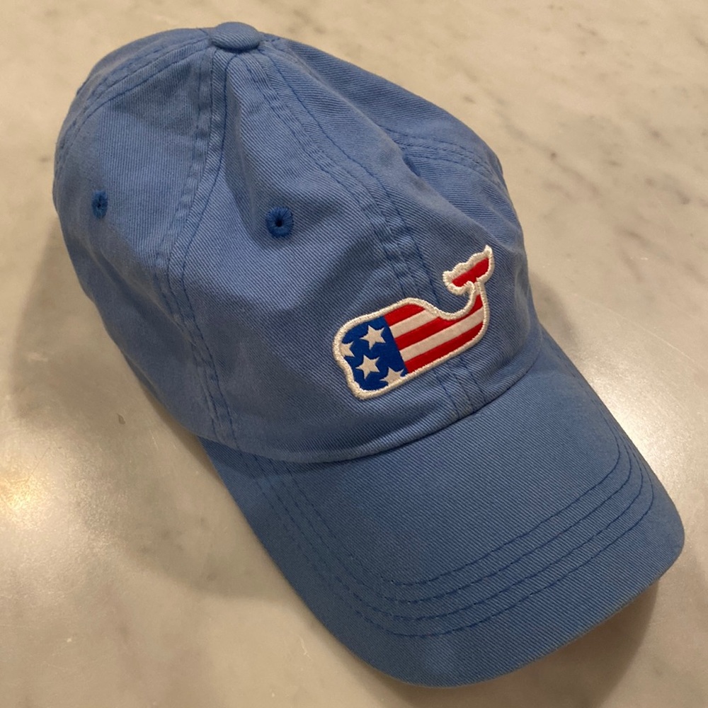 Vineyard Vines Blue Hat Whale American Flag